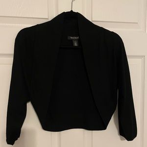 Black Cropped Cardigan